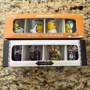 Gudetama and Disney Villains Glassware Set